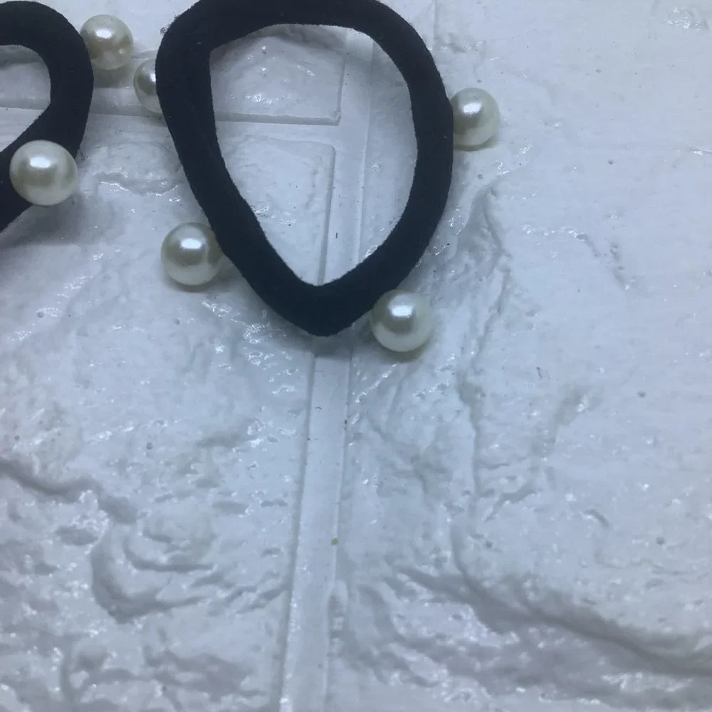 2pcs Pearl Hair Ties Black Hair Accessories‎ for Women’s Girls